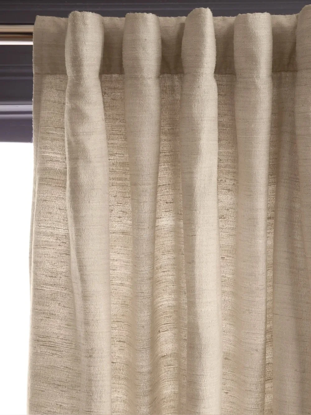 NWOT Quince Raw Silk Cotton Light Filtering Set Of 2 Curtains 48x96 In Sand